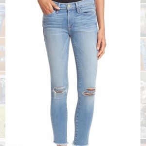 FRAME Denim Le Skinny de Jeanne Crop Waterwood